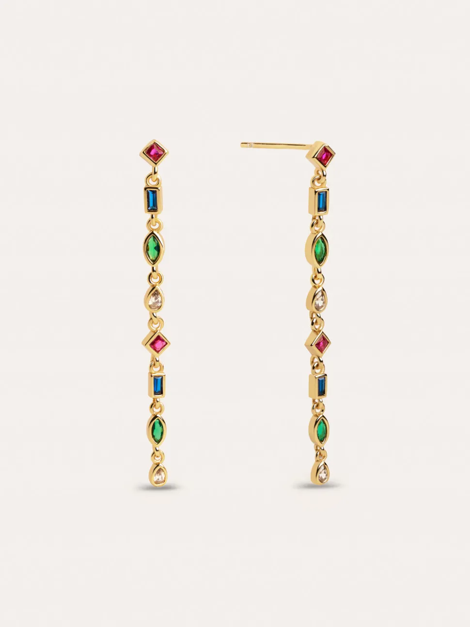 Pendientes Cascade Colors Baño Oro