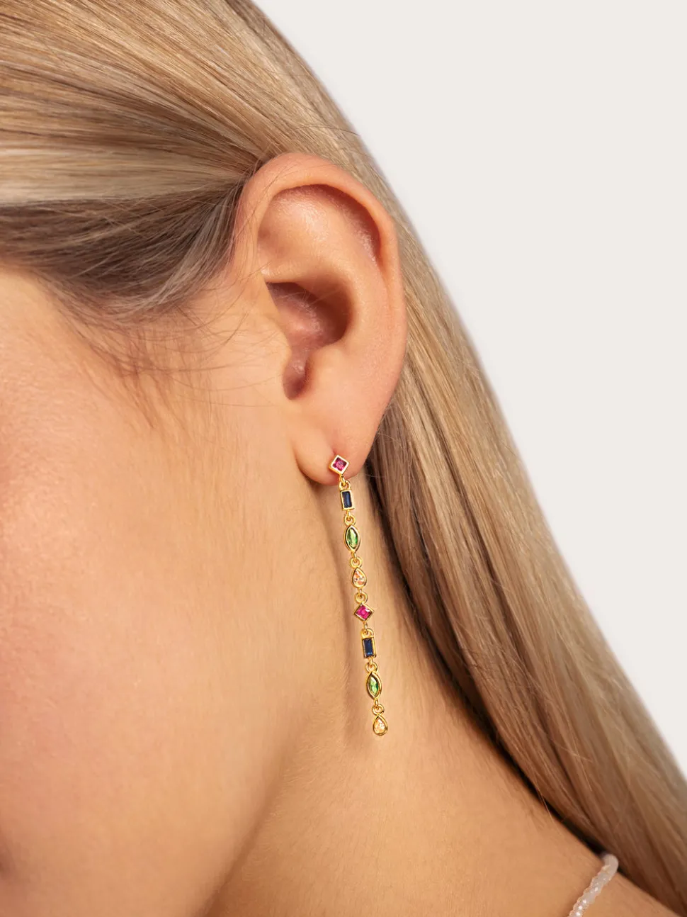 Pendientes Cascade Colors Baño Oro