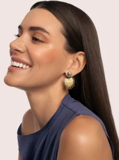 Pendientes Catalina Acero Baño Oro