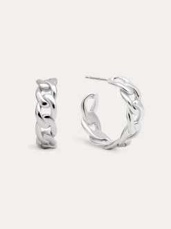 Pendientes Chunky Eslab贸n Acero
