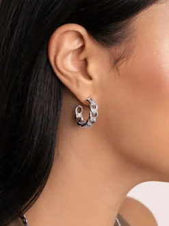 Pendientes Chunky Eslab贸n Acero