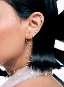Pendientes Circles & Circles Baño Oro