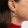 Pendientes Doble Organic River Acero