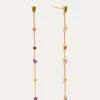 Pendientes Drop Glam Baño Oro