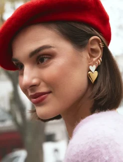 Pendientes Duo D'Amour Nácar Acero Baño Oro