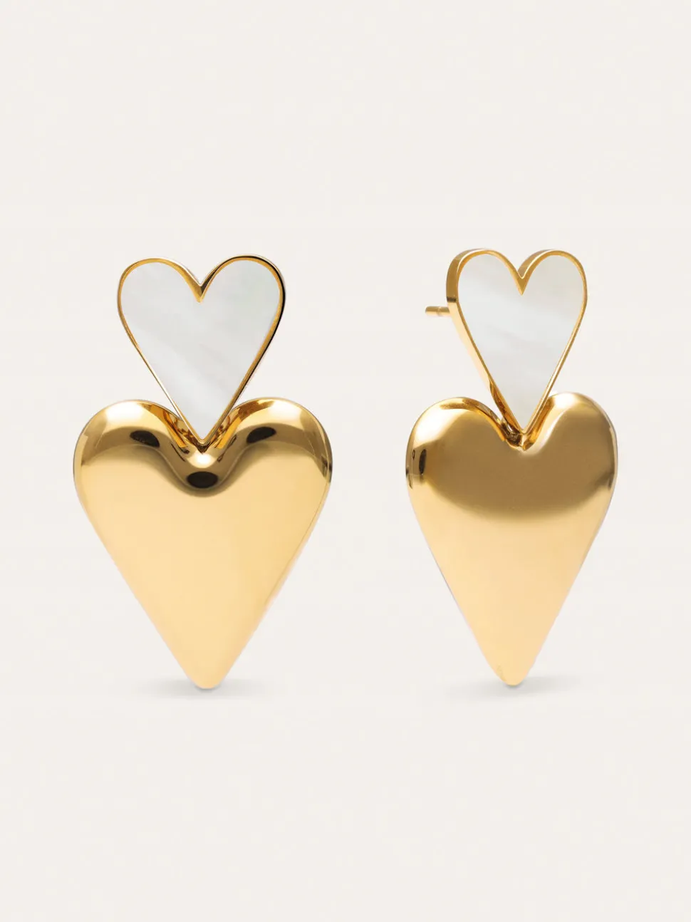 Pendientes Duo D'Amour Nácar Acero Baño Oro