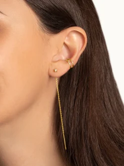 Pendientes Falling Spark Plata Baño Oro
