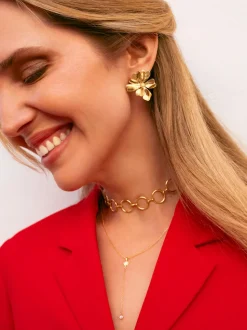 Pendientes Flower Spring Baño Oro