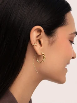 Pendientes Gladiolo Baño Oro
