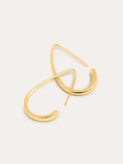 Pendientes Gota Arch Acero Baño Oro