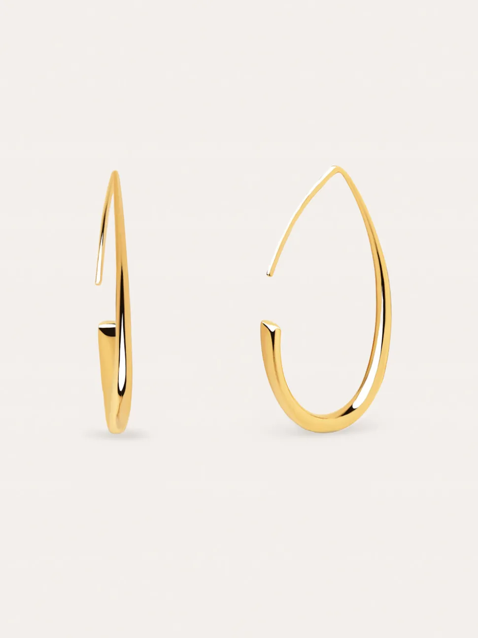 Pendientes Gota Arch Acero Baño Oro