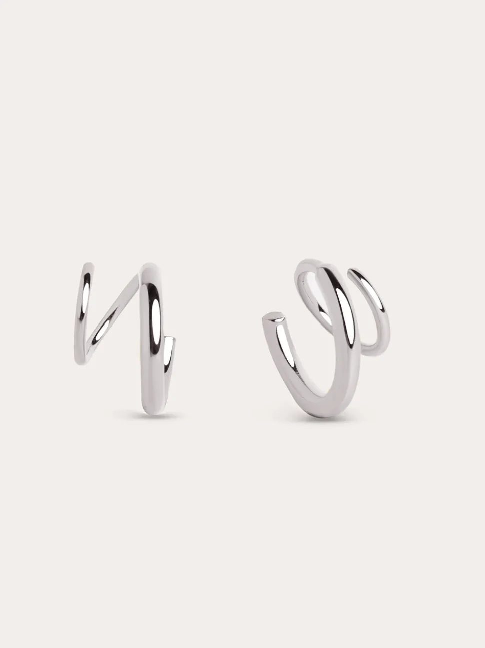 Pendientes Gota Spiral Plata