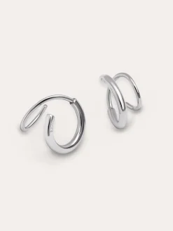 Pendientes Gota Spiral Plata