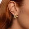 Pendientes Jasmine Acero Baño Oro