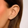 Pendientes Kids Moon Spark Plata Baño Oro