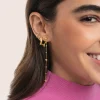 Pendientes Long Drop Bomb Acero Baño Oro