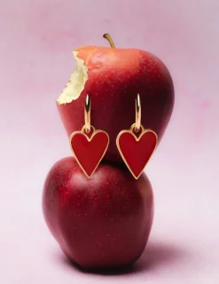 Pendientes Lovely Heart Baño Oro