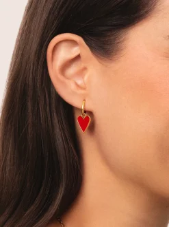 Pendientes Lovely Heart Baño Oro