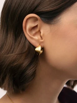Pendientes Mini Infinito Acero Baño Oro