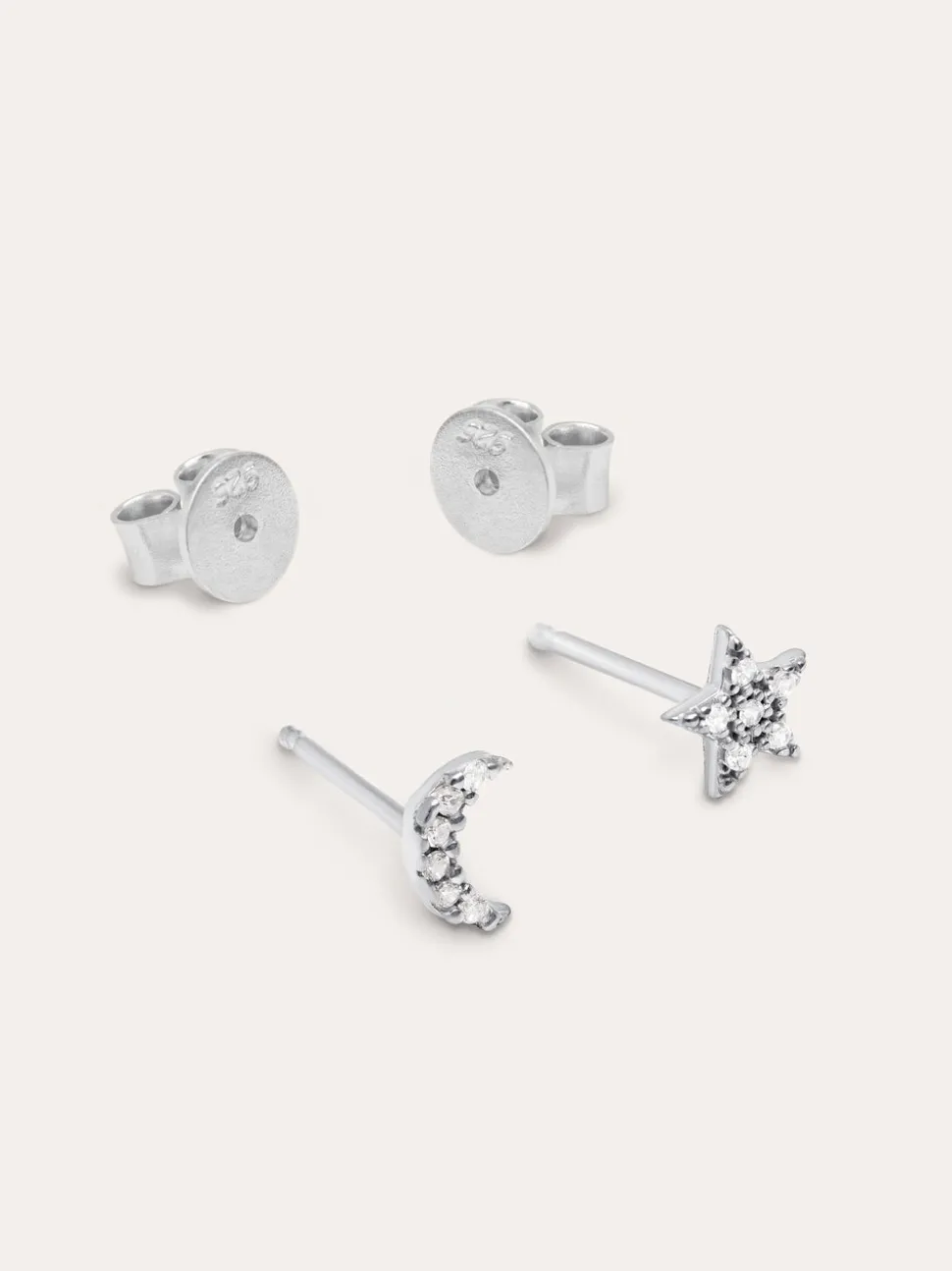 Pendientes Moon & Star Plata