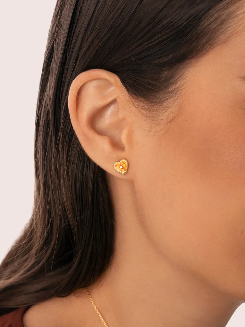 Pendientes My Heart Baño Oro