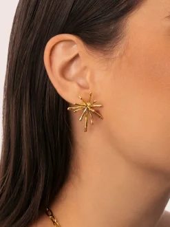 Pendientes Nova Acero Baño Oro