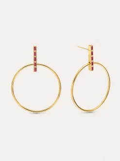 Pendientes Ophelia Rosa Baño Oro