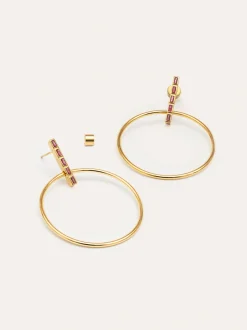 Pendientes Ophelia Rosa Baño Oro