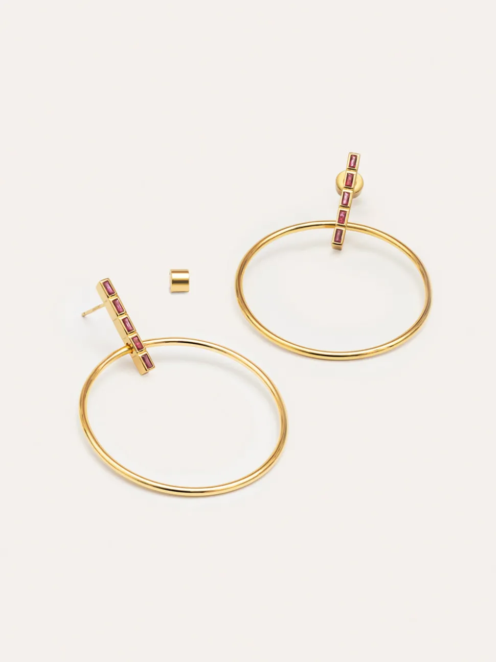 Pendientes Ophelia Rosa Baño Oro