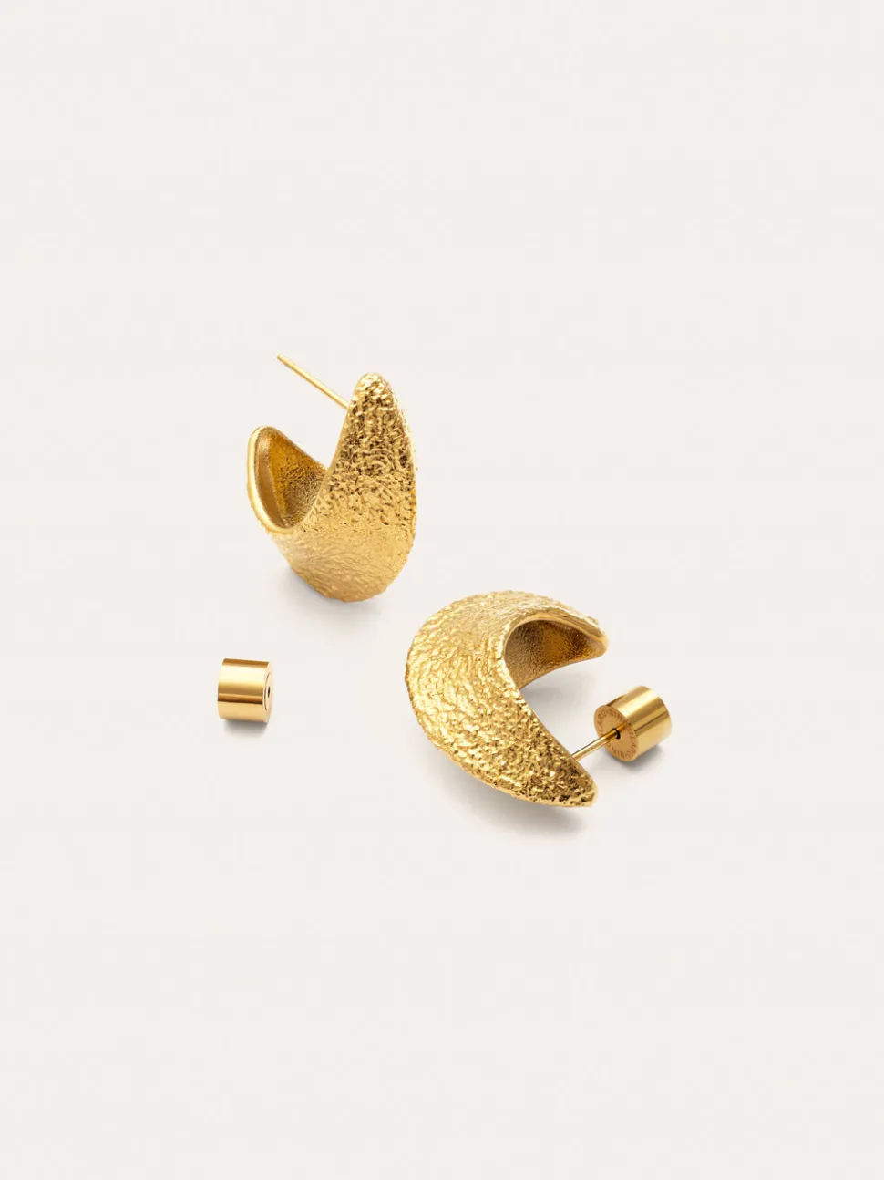 Pendientes Organic Shape Acero Baño Oro