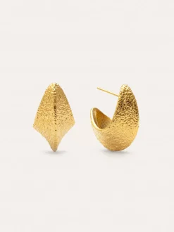 Pendientes Organic Shape Acero Baño Oro
