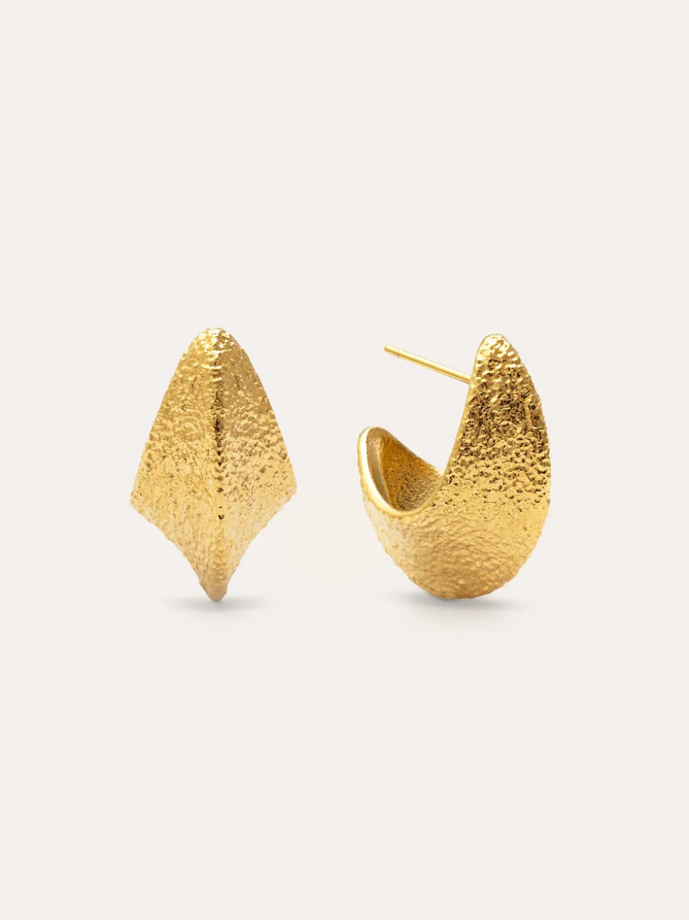 Pendientes Organic Shape Acero Baño Oro