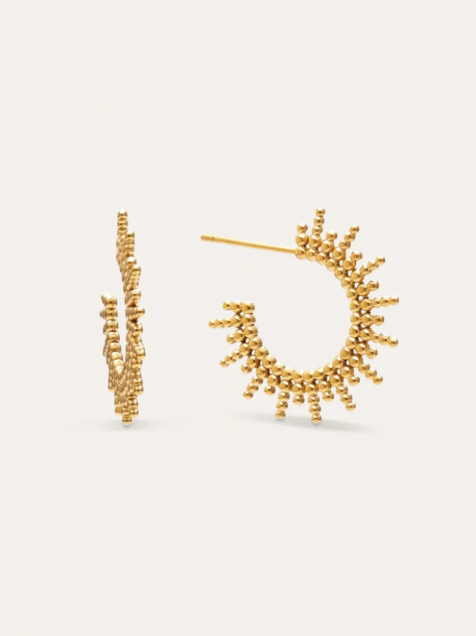 Pendientes Pebbles Sun Acero Baño Oro