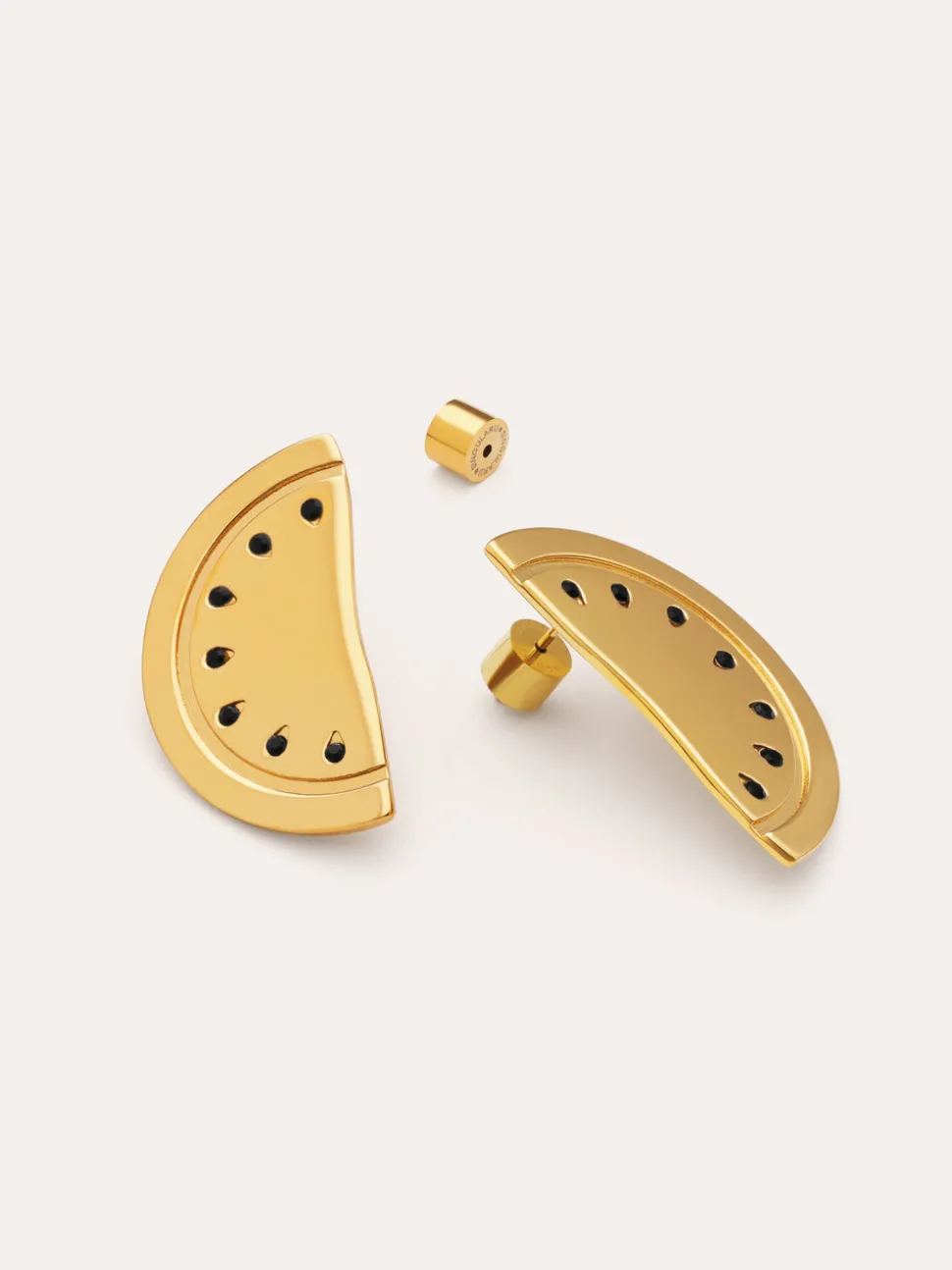 Pendientes Sandía Acero Baño Oro