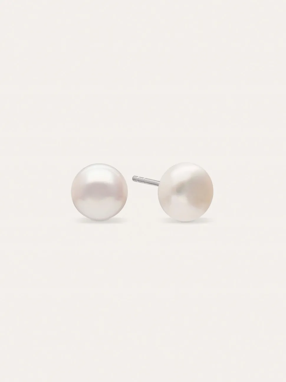 Pendientes Single Pearl Acero