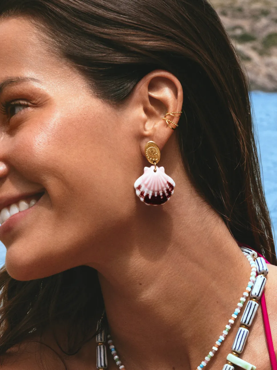 Pendientes Sira Acero Baño Oro