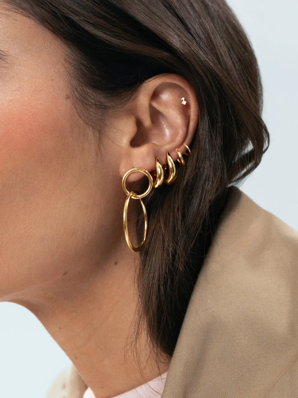 Pendientes Sister Acero Baño Oro