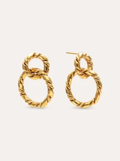 Pendientes Sister Twine Acero Baño Oro
