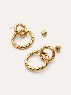 Pendientes Sister Twine Acero Baño Oro