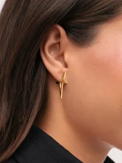 Pendientes Star Punk Acero Baño Oro