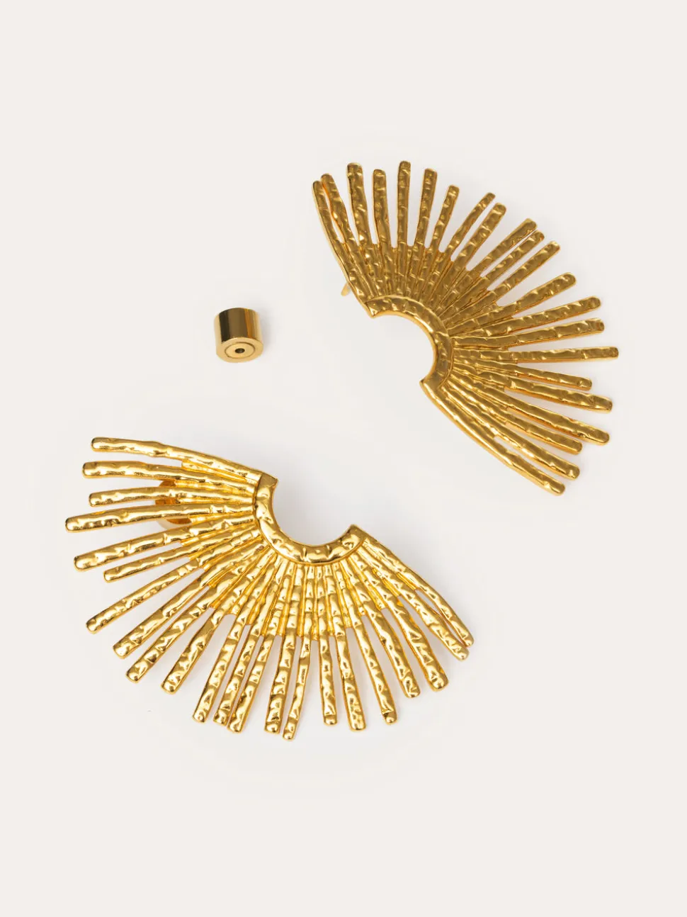 Pendientes Sunbeam Acero Baño Oro