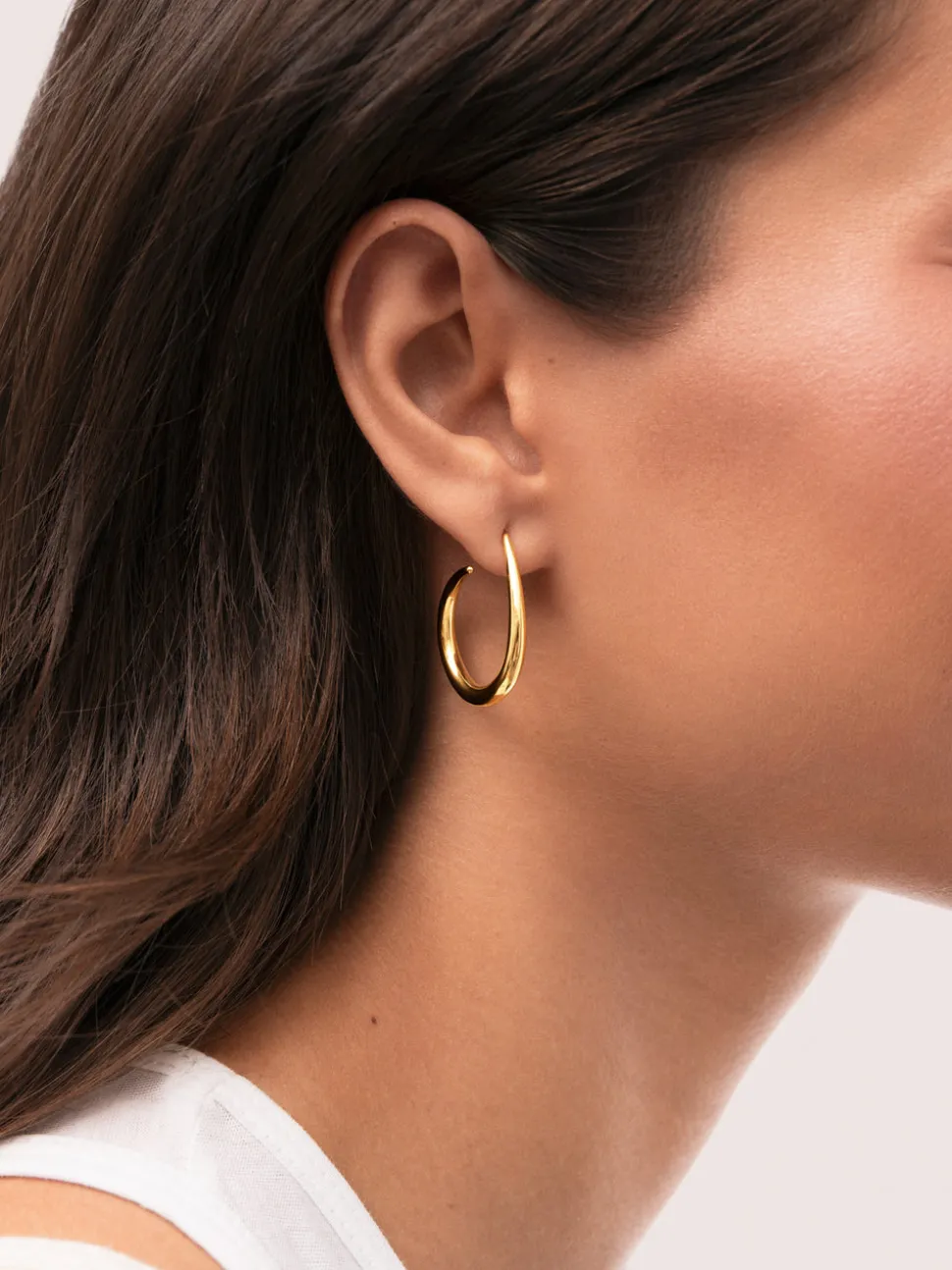 Pendientes Twist Acero Baño Oro