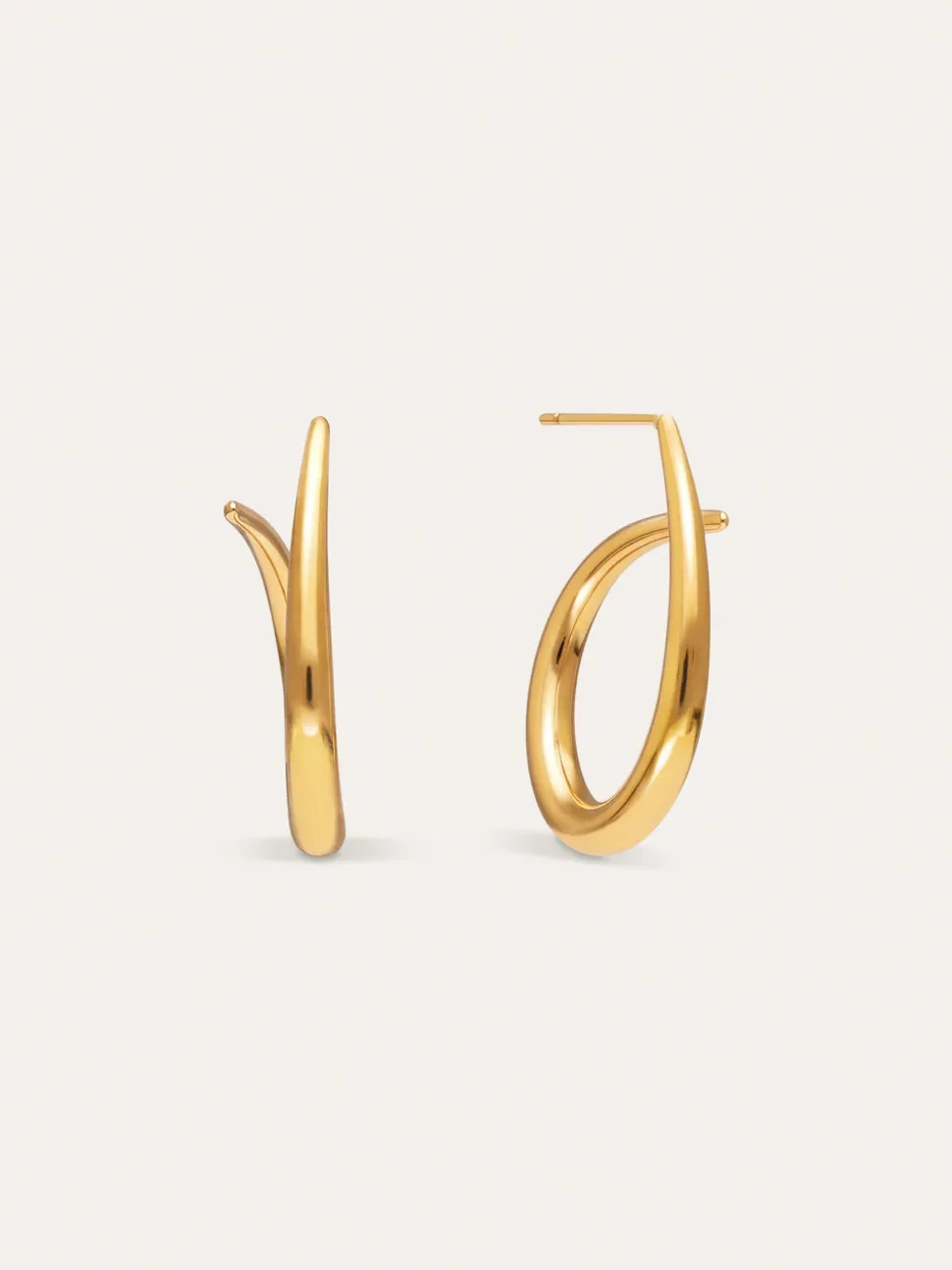 Pendientes Twist Acero Baño Oro