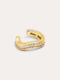 Pendiente Suelto Ear Cuff Hailey Baño Oro