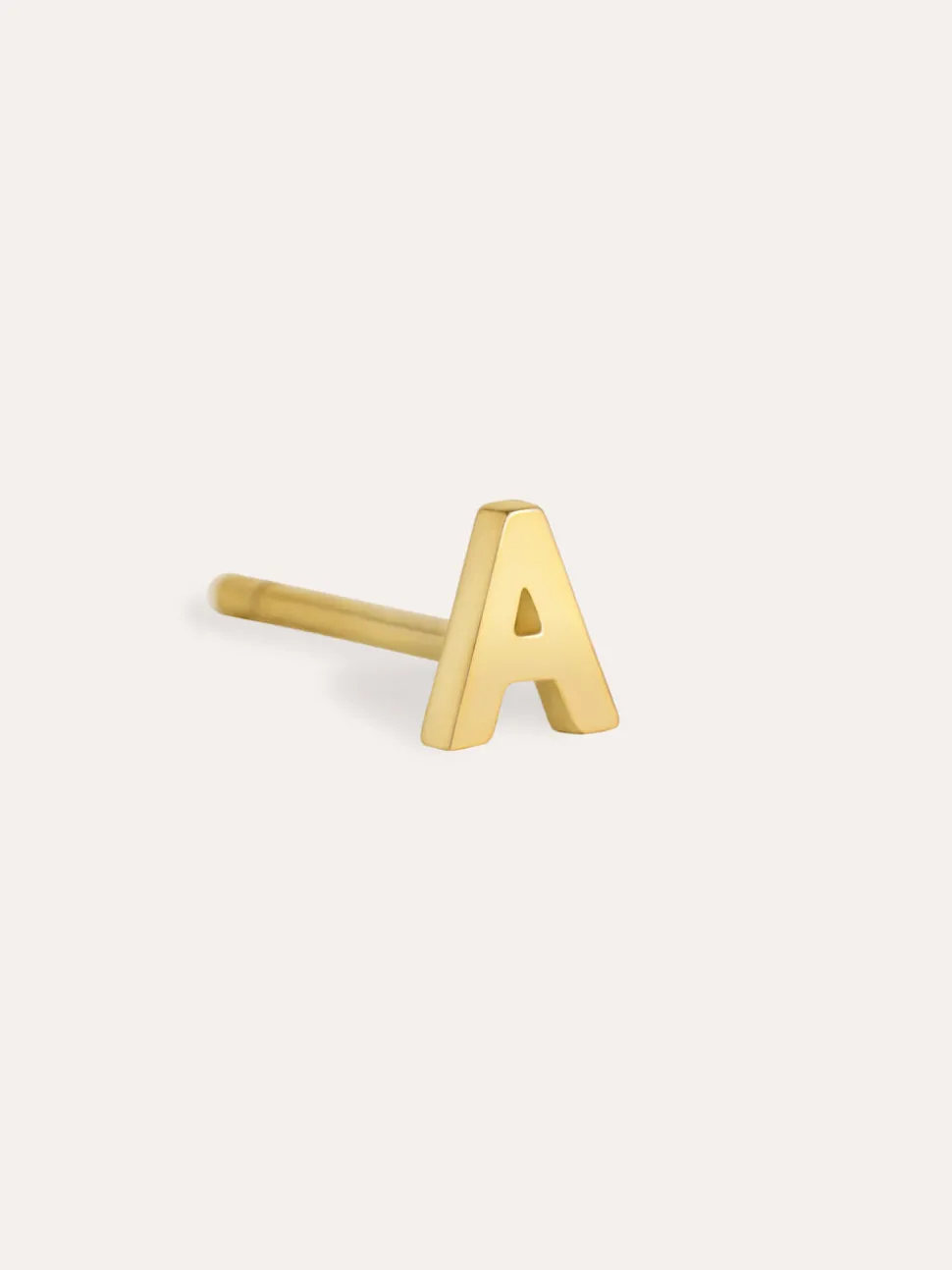 Pendiente Suelto Letter Plata Baño Oro