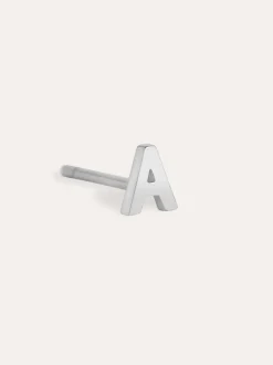 Pendiente Suelto Letter Plata