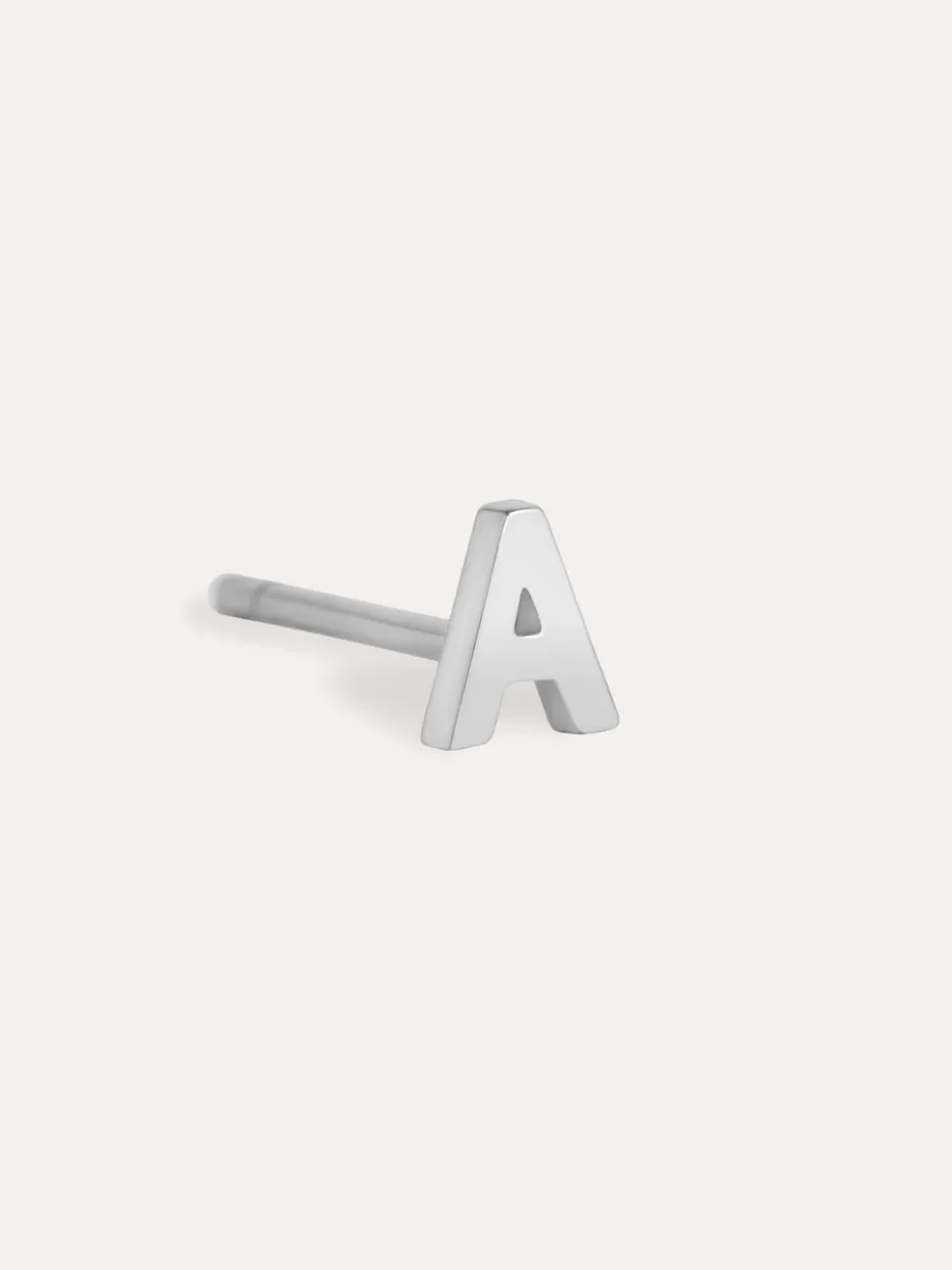Pendiente Suelto Letter Plata