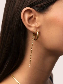 Pendiente Suelto Long Lía Baño Oro