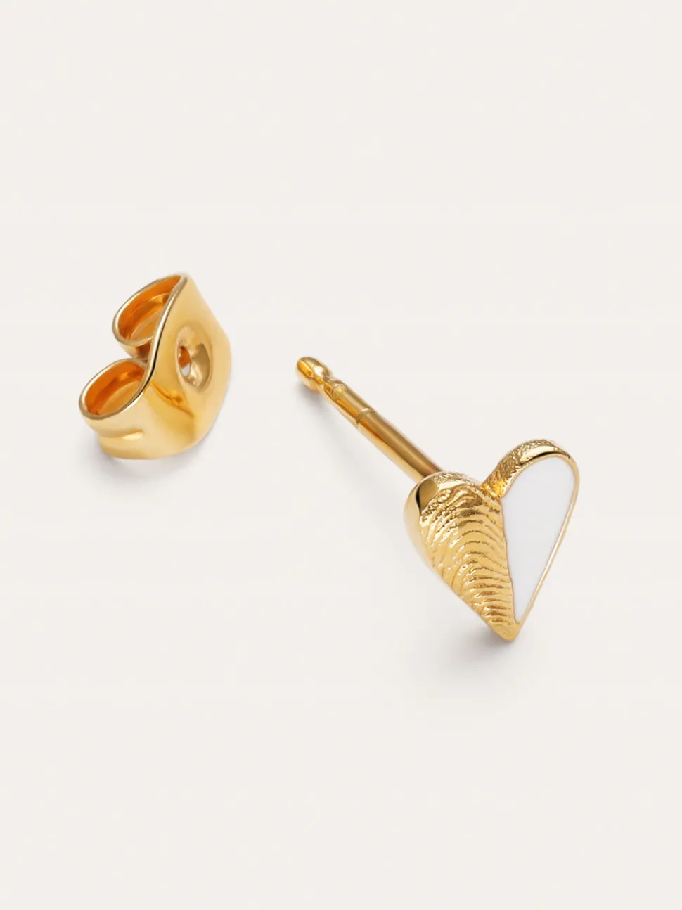 Pendiente Suelto Mejillón Enamel Baño Oro
