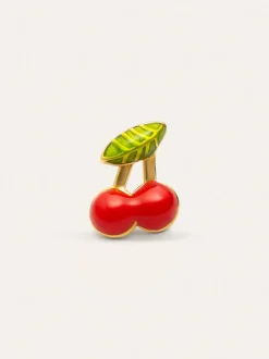 Pendiente Suelto Mini Cereza Baño Oro